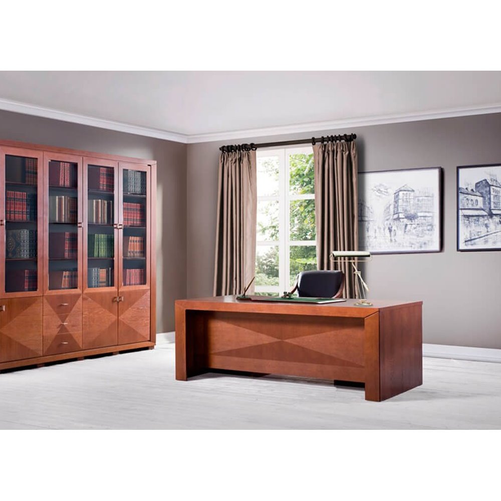 Cube - Biurko 160 z intarsją