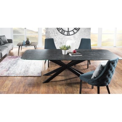 Lafayette - Stół (spiek + szkło, beczka)