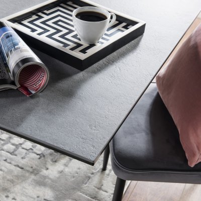 Julietta - Stół (spiek + szkło, beczka)