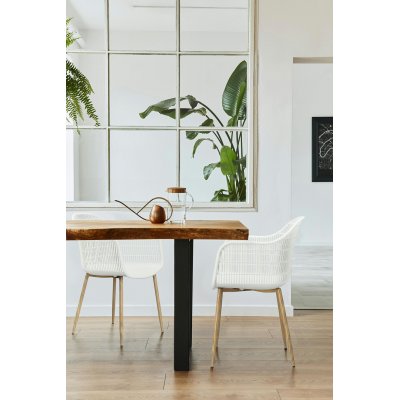 Krzesło Becker białe/naturalne