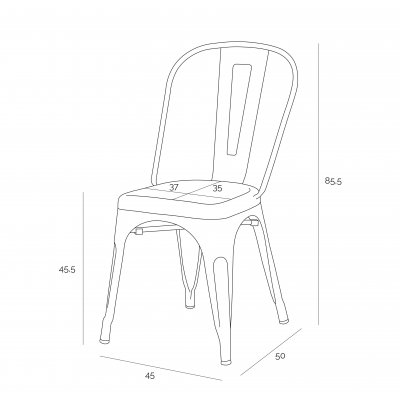 Krzesło Paris Antique żółte