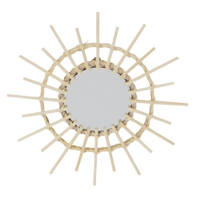 Zestaw 3 luster rattanowych Lipsi