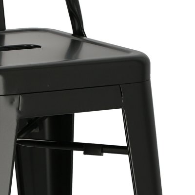 Hoker Paris Back short 66cm czarny insp. Tolix