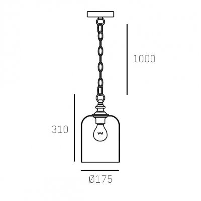 Prague - Lampa wisząca IV