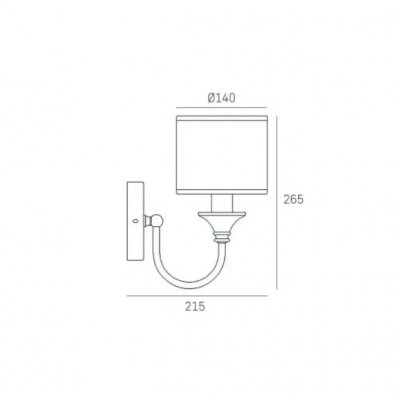 Abu Dhabi - Kinkiet (biały abażur)