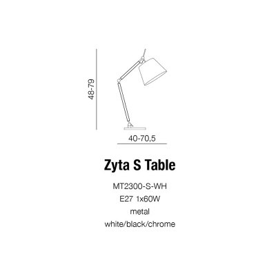 Zyta S Złota I - Lampka stołowa