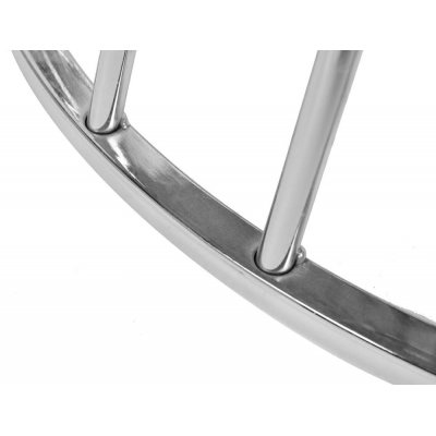 Stół GLAM MARBLE 110 - MDF, chromowana podstawa