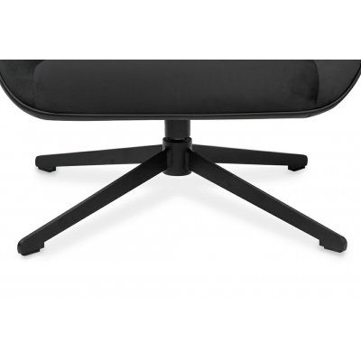 Fotel obrotowy VITA VELVET czarny PU