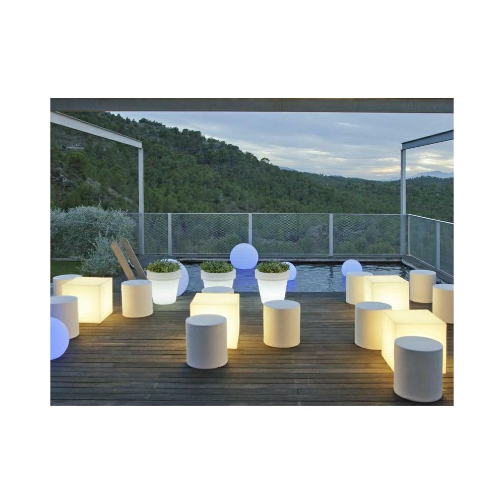 NEW GARDEN lampa ogrodowa CUBY 20 CABLE biały