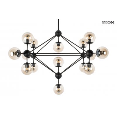 MOOSEE lampa wisząca ASTRIFERO 15 czarna / bursztynowa