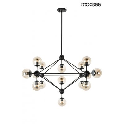 MOOSEE lampa wisząca ASTRIFERO 15 czarna / bursztynowa