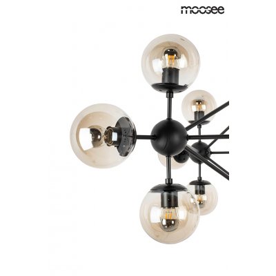 MOOSEE lampa wisząca ASTRIFERO 15 czarna / bursztynowa