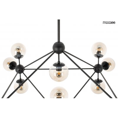 MOOSEE lampa wisząca ASTRIFERO 15 czarna / bursztynowa