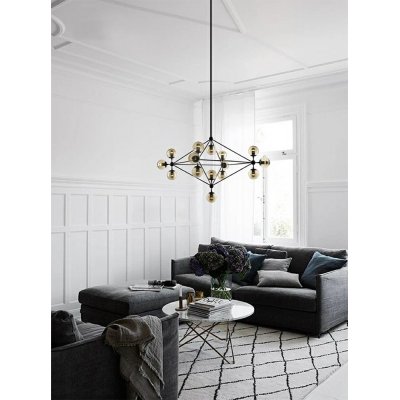 MOOSEE lampa wisząca ASTRIFERO 15 czarna / bursztynowa