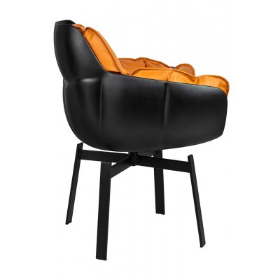 Krzesło obrotowe SHIBA brązowe / czarne