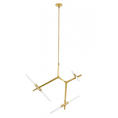 Lampa wisząca CANDELABR 6 złota - aluminium, szkło