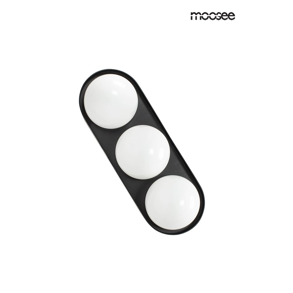 MOOSEE lampa ścienna DROPS 3 czarna