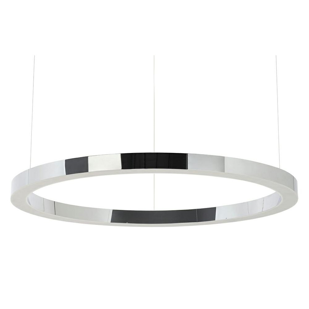 Lampa wisząca RING 100 srebrna - LED, stal polerowana