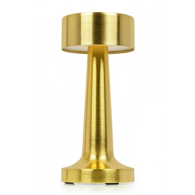 Lampa biurkowa LEE złota - wbudowana bateria, LED