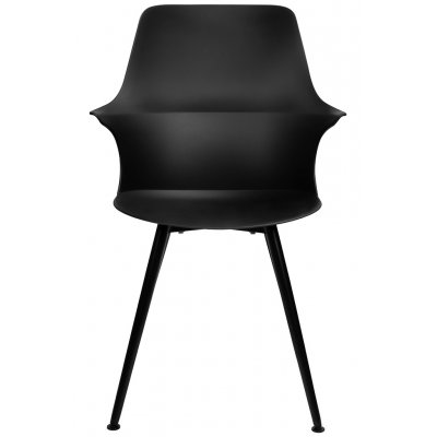 Krzesło BRAZO HIGH czarne  - polipropylen, metal