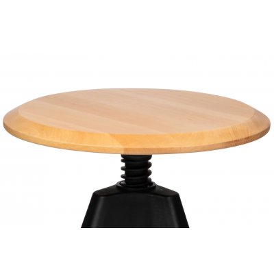 Stołek JERRY czarny - polipropylen, drewno