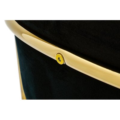 Krzesło MARGO czarne - welur, podstawa złota