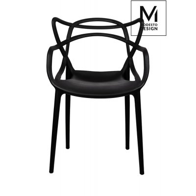 MODESTO krzesło HILO czarne - polipropylen
