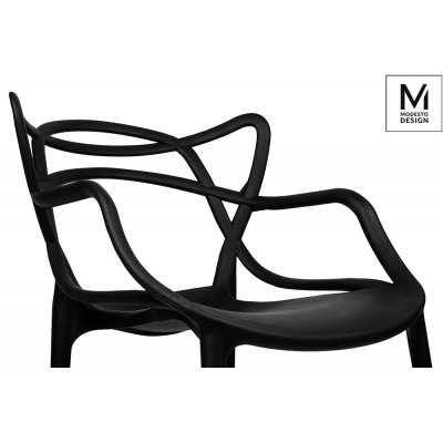 MODESTO krzesło HILO czarne - polipropylen
