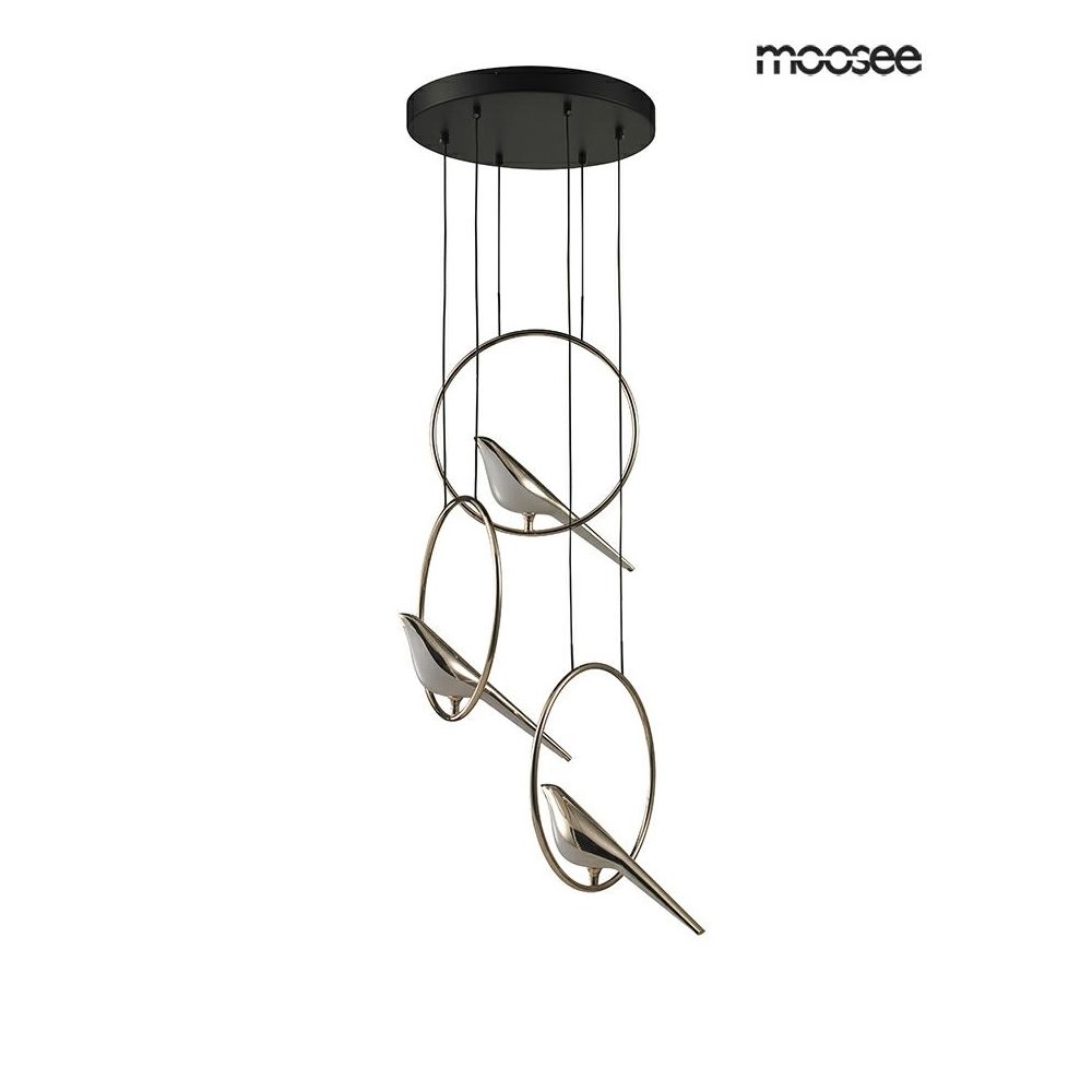 MOOSEE lampa wisząca BIRD DISC złota