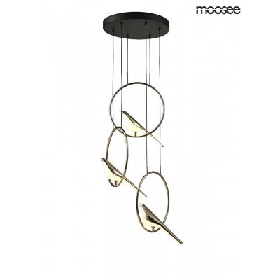 MOOSEE lampa wisząca BIRD DISC złota