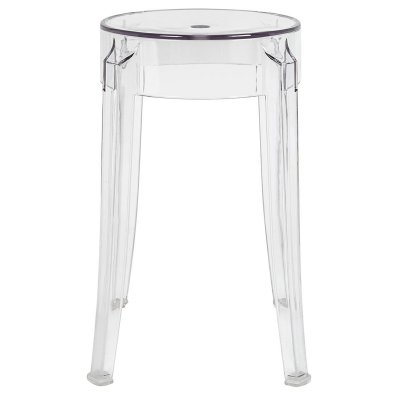 Stołek CHARLES 46 transparentny - poliwęglan