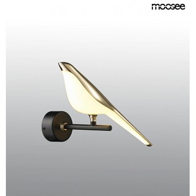 MOOSEE lampa ścienna BIRD złota