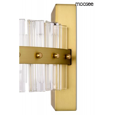 MOOSEE lampa ścienna SATURNUS WALL złota - LED, kryształ, stal szczotkowana