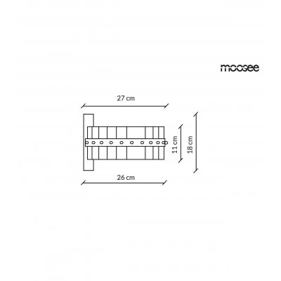 MOOSEE lampa ścienna SATURNUS WALL złota - LED, kryształ, stal szczotkowana