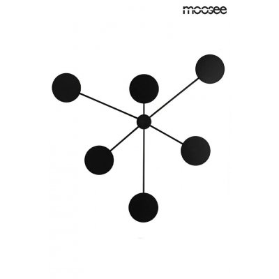 MOOSEE lampa ścienna SHADOW 6 czarna