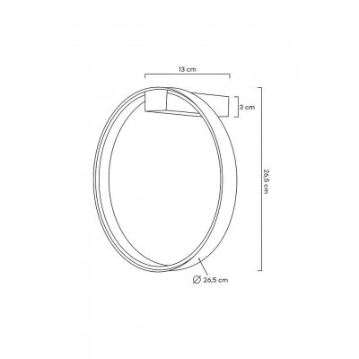 MOOSEE lampa ścienna CIRCLE WALL złota