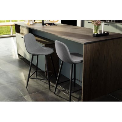 Stołek barowy Wilma szary jasny/czarny