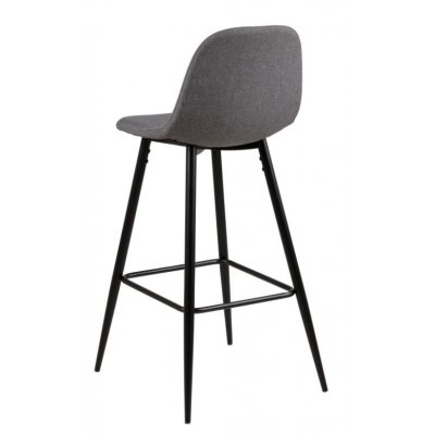 Stołek barowy Wilma szary jasny/czarny
