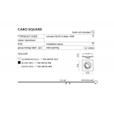 Caro S - Lampa wpuszczana