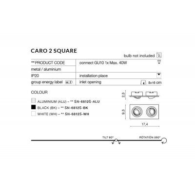 Caro 2S - Lampa wpuszczana