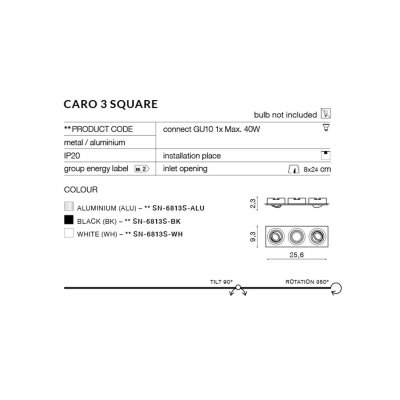 Caro 3S - Lampa wpuszczana