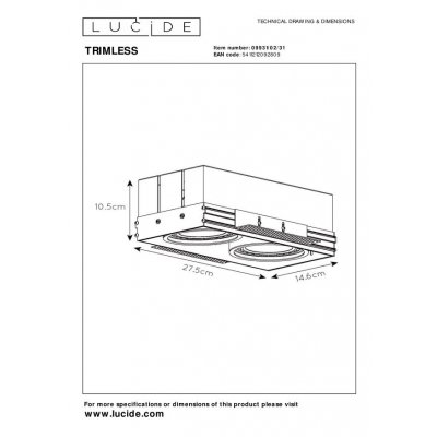 Trimless 2 - Lampa wpuszczana