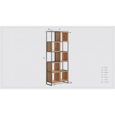 Frame - Regał dwurzędowy