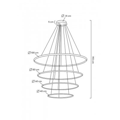 MOOSEE lampa wisząca RING SLIM M złota