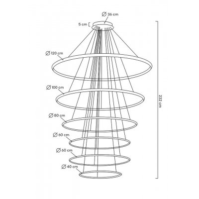 MOOSEE lampa wisząca RING SLIM XL złota