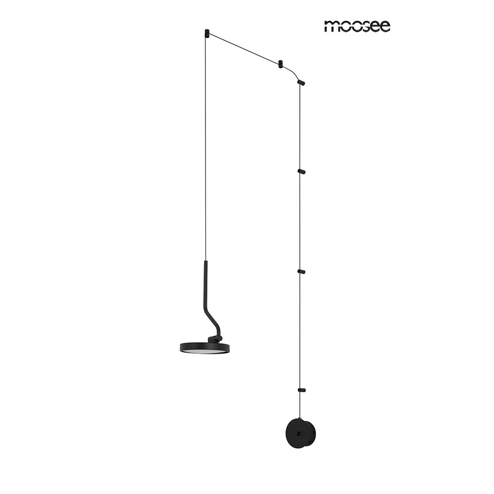 MOOSEE lampa ścienna FLAT czarna