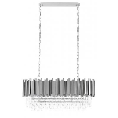 Lampa wisząca IMPERIAL LONG SILVER 90 - stal, kryształ