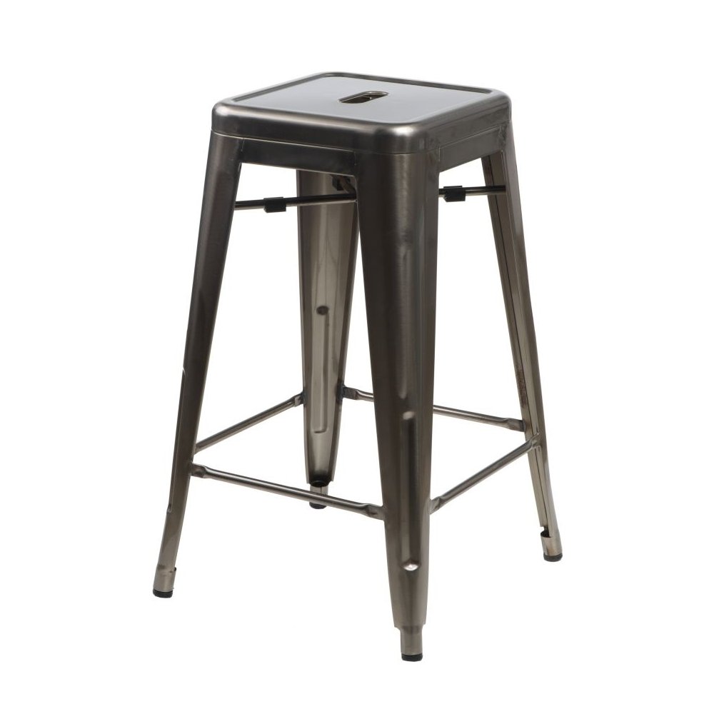 Hoker Paris 66cm metaliczny inspirowany   Tolix