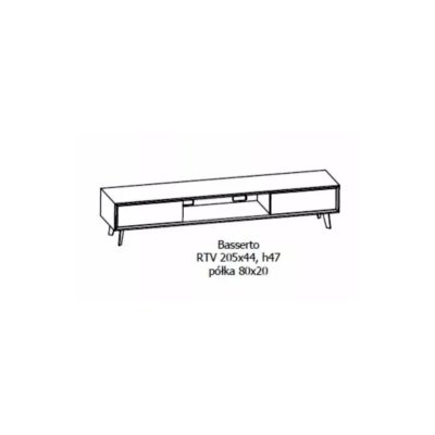 Basserto - Szafka RTV z półką