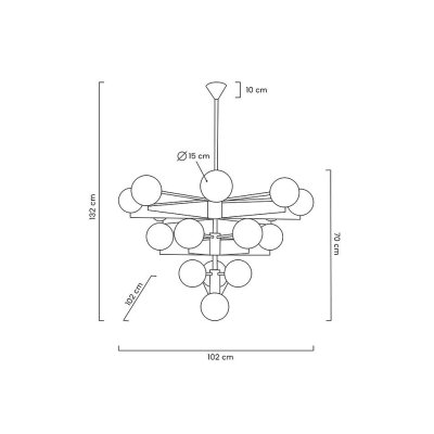 MOOSEE lampa wisząca SOLEI złota